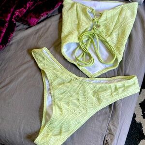 Two piece light green tankini size large